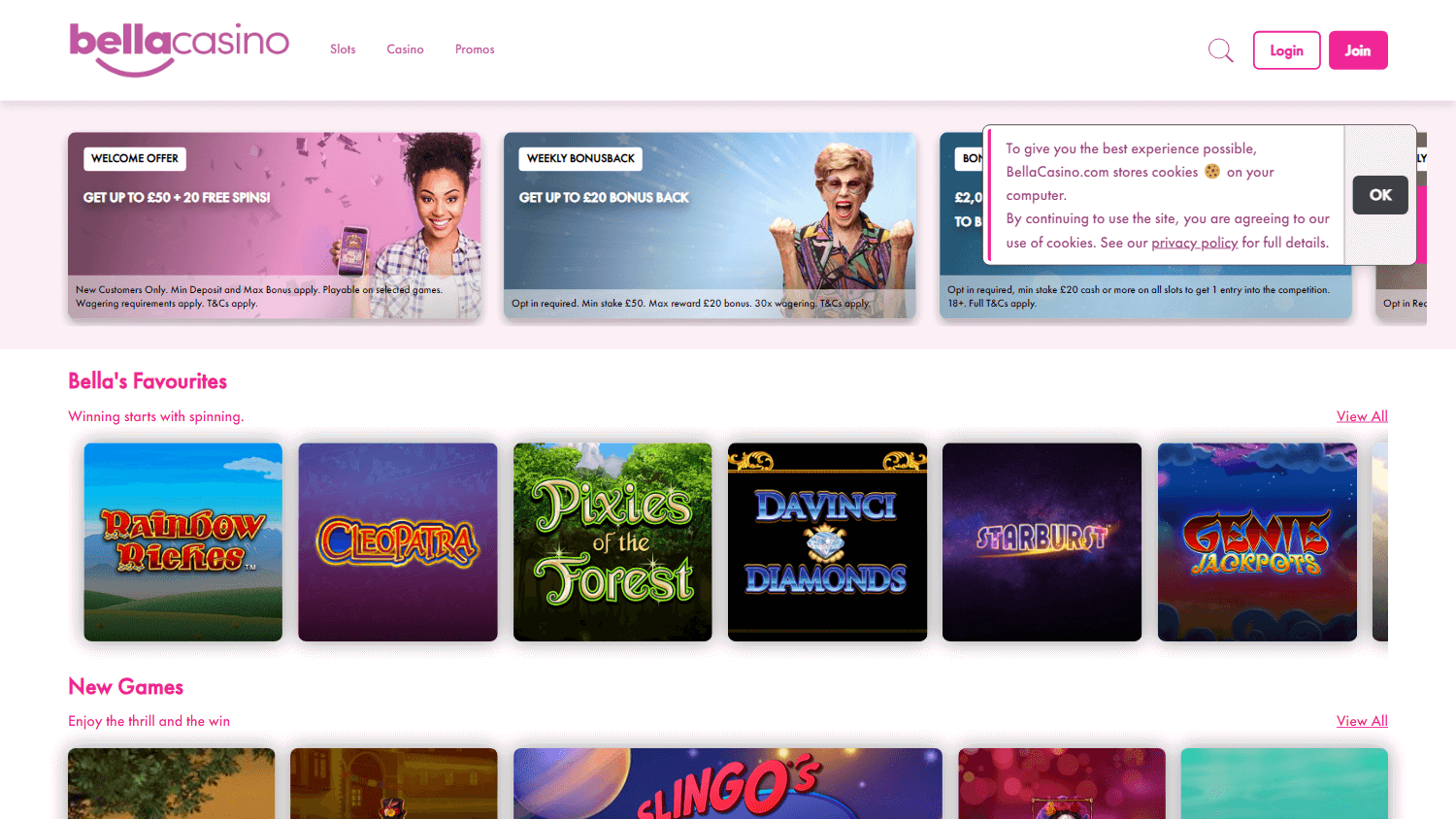 Bella Casino Desktop screenshot